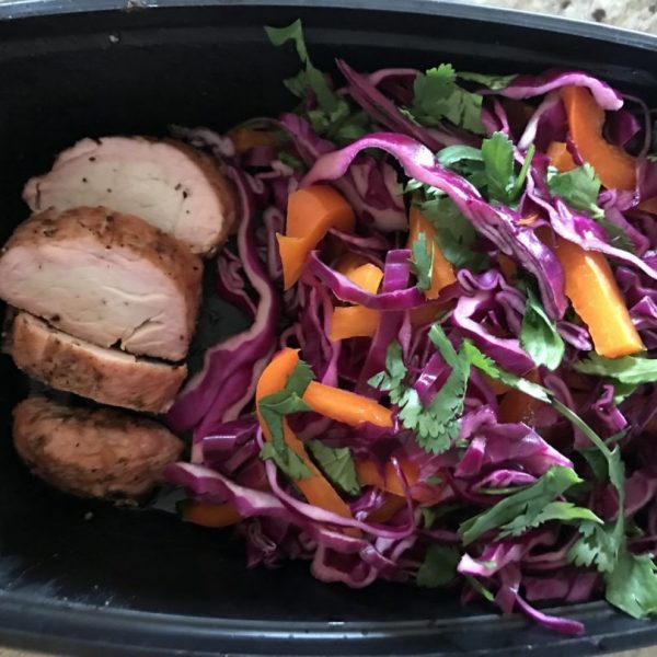 Pork Tenderloin and Asian Slaw