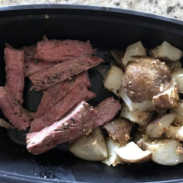 Smoked Flank Steak and Roasted Potatoes