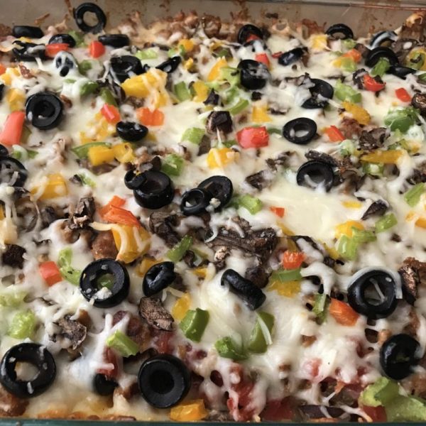 Cauliflower Pizza Bake